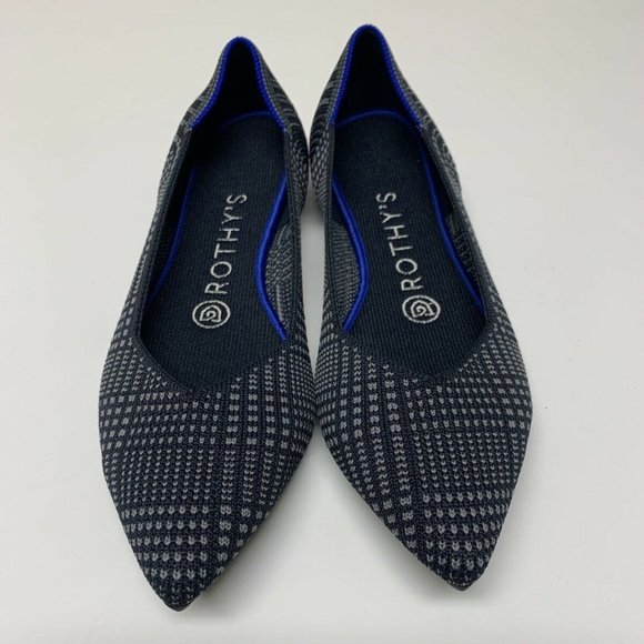 Rothy's Shoes - Rothys Glen Plaid The Point Pointy Flats Size 7